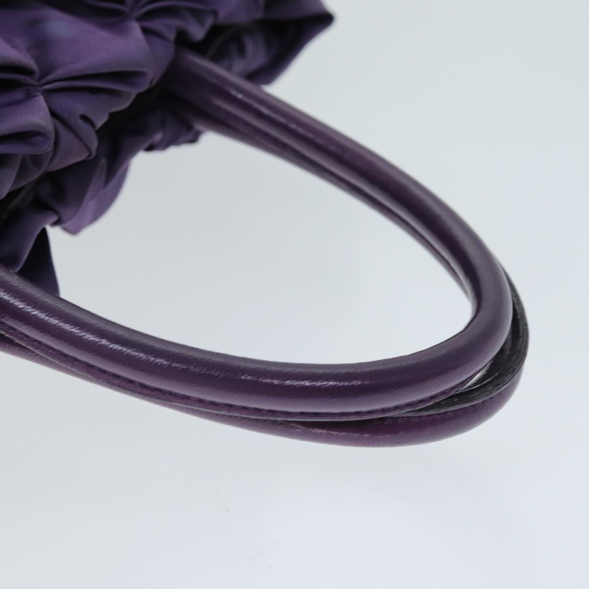 PRADA Hand Bag Nylon Purple Auth 74403