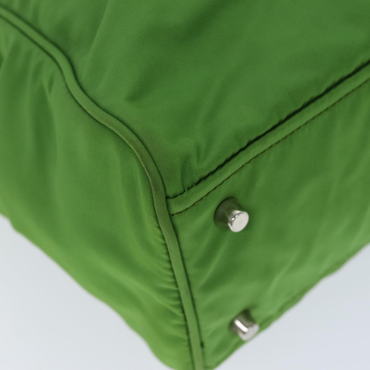 PRADA Shoulder Bag Nylon Green Auth 74404