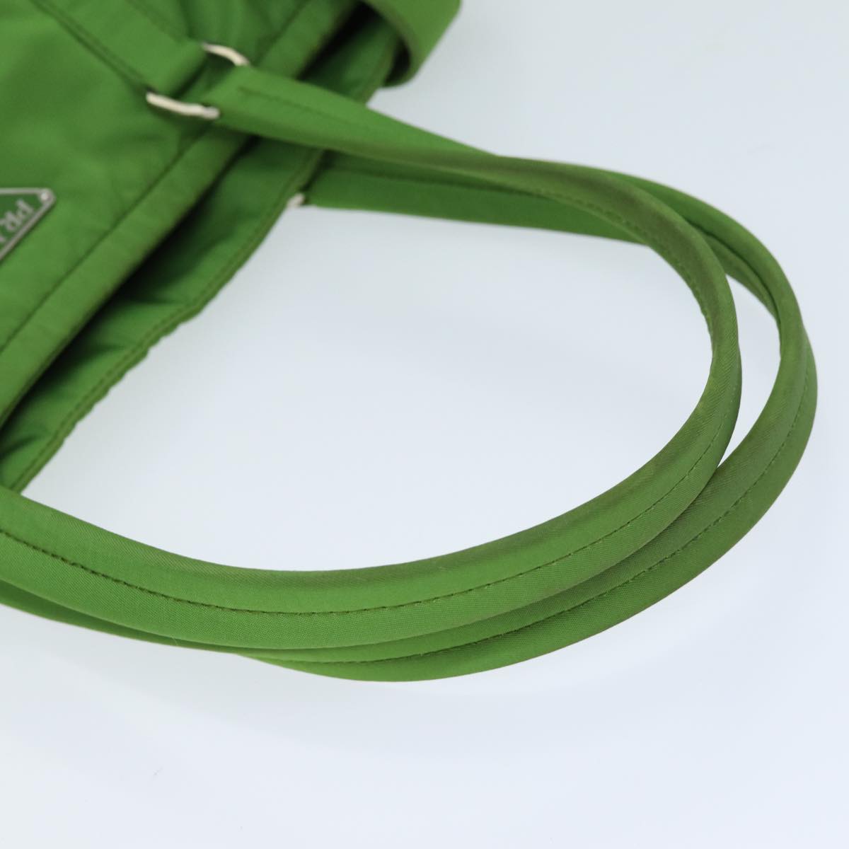 PRADA Shoulder Bag Nylon Green Auth 74404