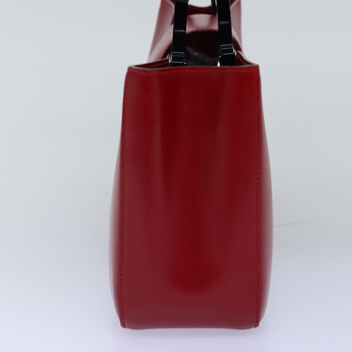 Salvatore Ferragamo Gancini Hand Bag Leather Red Auth 74408