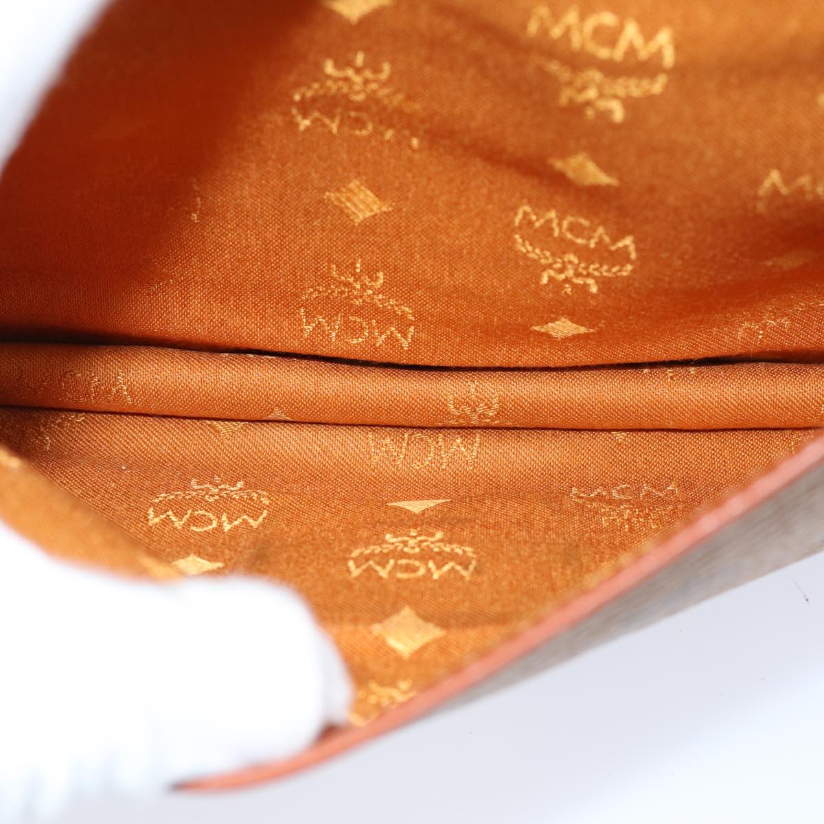 MCM Vicetos Logogram Clutch Bag PVC Brown Auth 74415