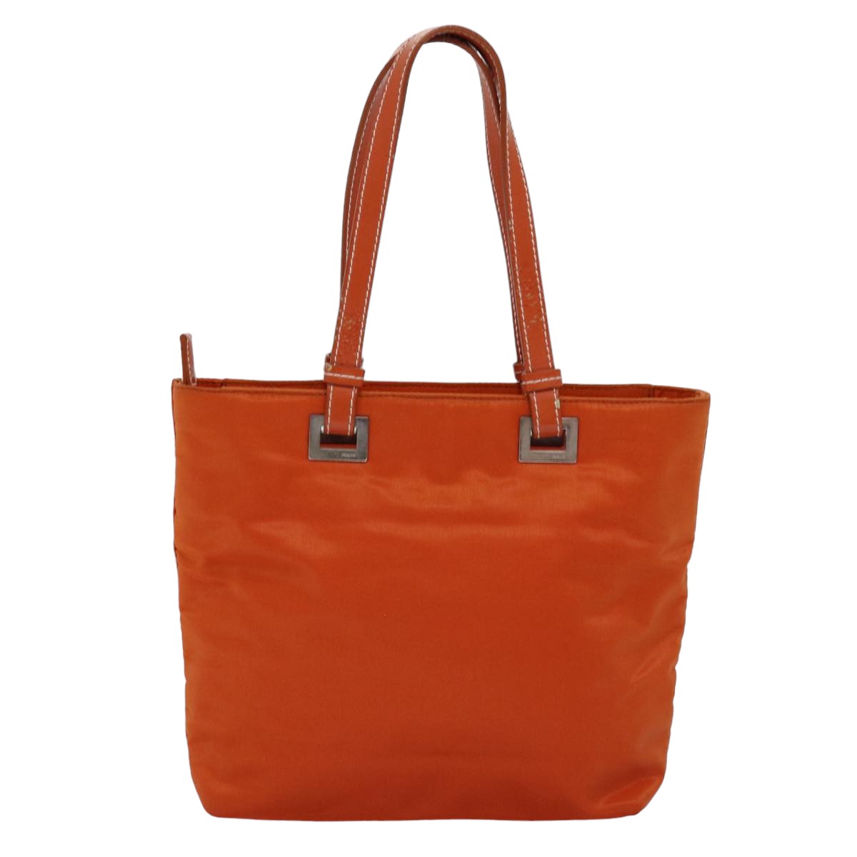 PRADA Hand Bag Nylon Orange Auth 74418 - 0