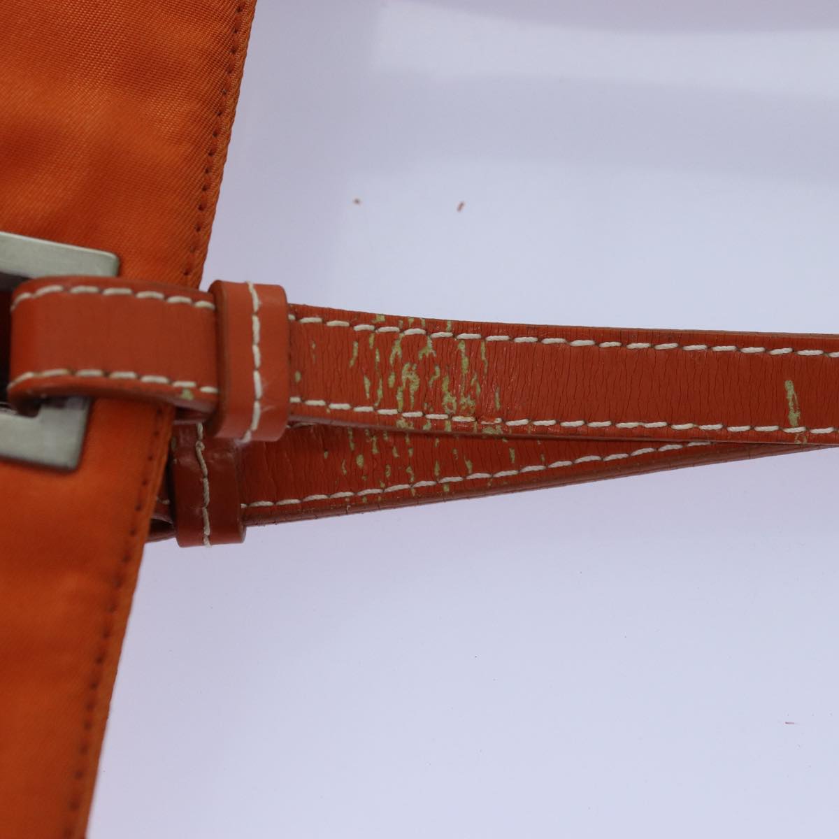 PRADA Hand Bag Nylon Orange Auth 74418