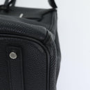 HERMES Birkin 35 Hand Bag Leather Black Silver Auth 74435-10