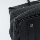 HERMES Birkin 35 Hand Bag Leather Black Silver Auth 74435-11