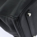 HERMES Birkin 35 Hand Bag Leather Black Silver Auth 74435-13