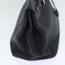 HERMES Birkin 35 Hand Bag Leather Black Silver Auth 74435-5