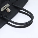 HERMES Birkin 35 Hand Bag Leather Black Silver Auth 74435-7