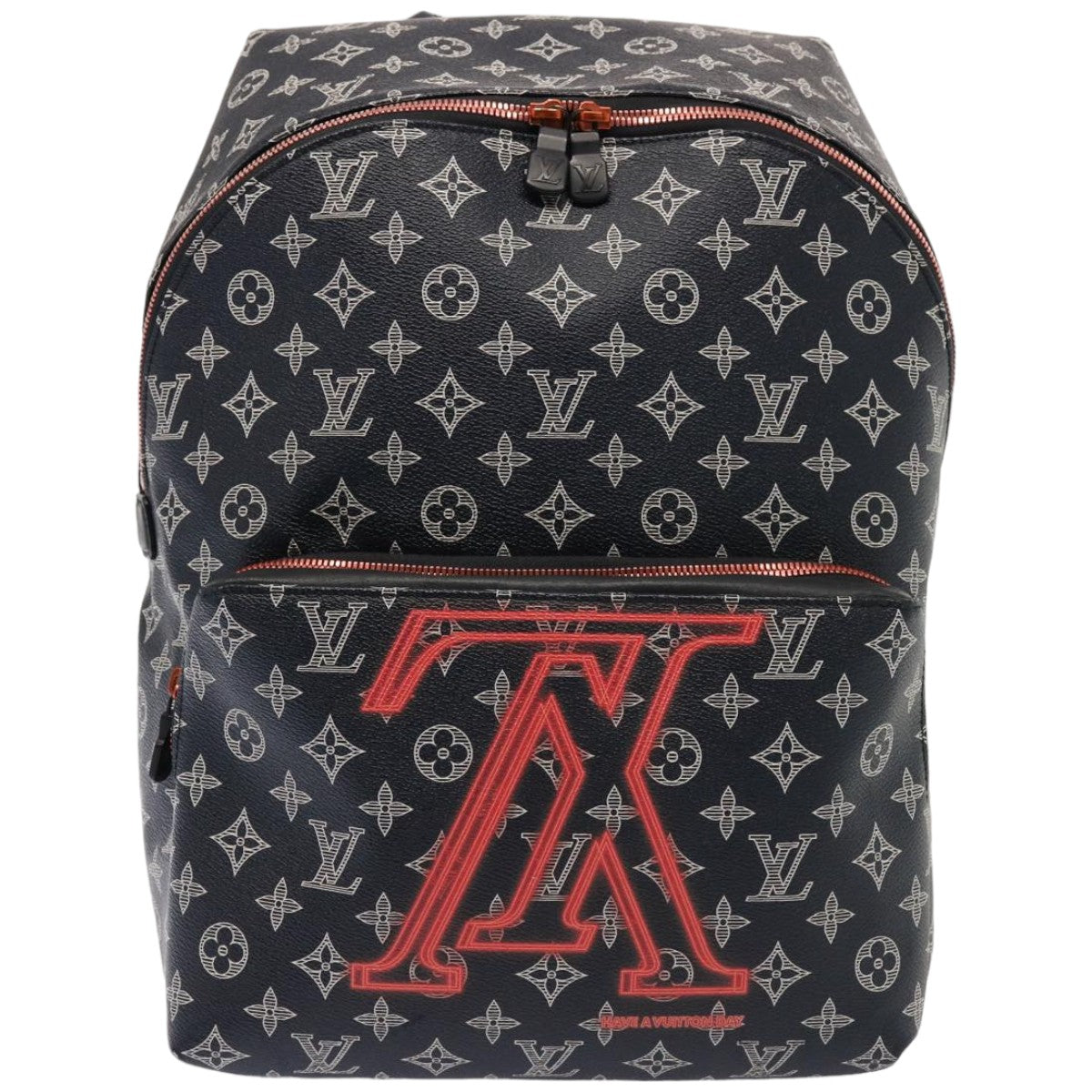 LOUIS VUITTON Monogram Ink Apollo Backpack Navy Red White M43676 LV Auth 74436SA