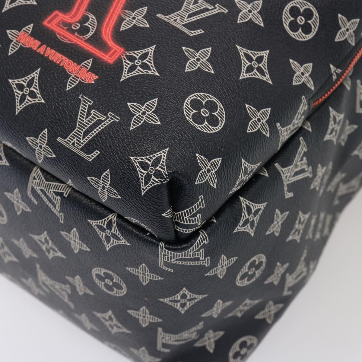 LOUIS VUITTON Monogram Ink Apollo Backpack Navy Red White M43676 LV Auth 74436SA