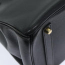 HERMES Birkin 35 Hand Bag Leather Black Gold Auth 74437-13