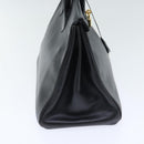 HERMES Birkin 35 Hand Bag Leather Black Gold Auth 74437-5