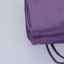 PRADA Jewelry Case Cosmetic Pouch Satin Purple Auth 74450-10