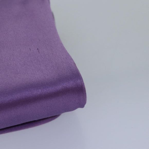 PRADA Jewelry Case Cosmetic Pouch Satin Purple Auth 74450