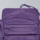 PRADA Jewelry Case Cosmetic Pouch Satin Purple Auth 74450-14