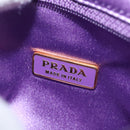 PRADA Jewelry Case Cosmetic Pouch Satin Purple Auth 74450-19