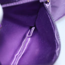 PRADA Jewelry Case Cosmetic Pouch Satin Purple Auth 74450-21