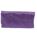 PRADA Jewelry Case Cosmetic Pouch Satin Purple Auth 74450-3