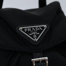 PRADA Chain Shoulder Bag Nylon Black Auth 74455AM-17