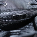 PRADA Chain Shoulder Bag Nylon Black Auth 74455AM-18