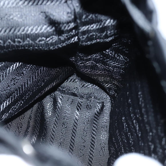 PRADA Chain Shoulder Bag Nylon Black Auth 74455AM