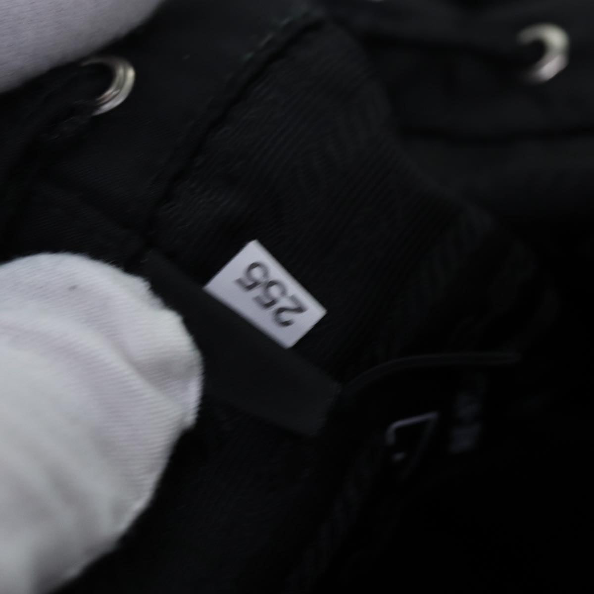 PRADA Chain Shoulder Bag Nylon Black Auth 74455A