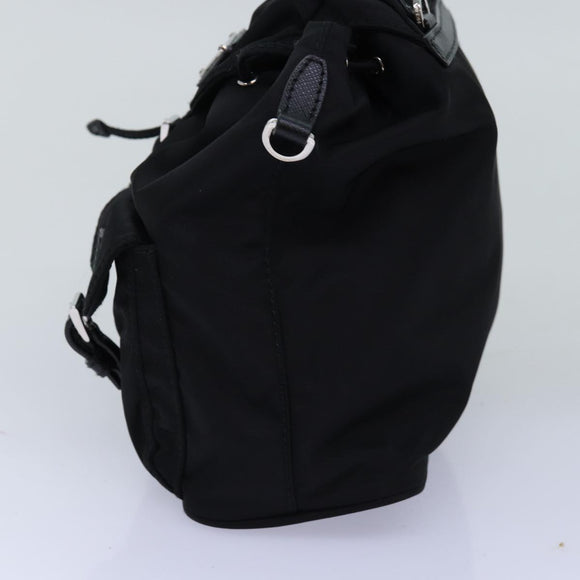 PRADA Chain Shoulder Bag Nylon Black Auth 74455AM