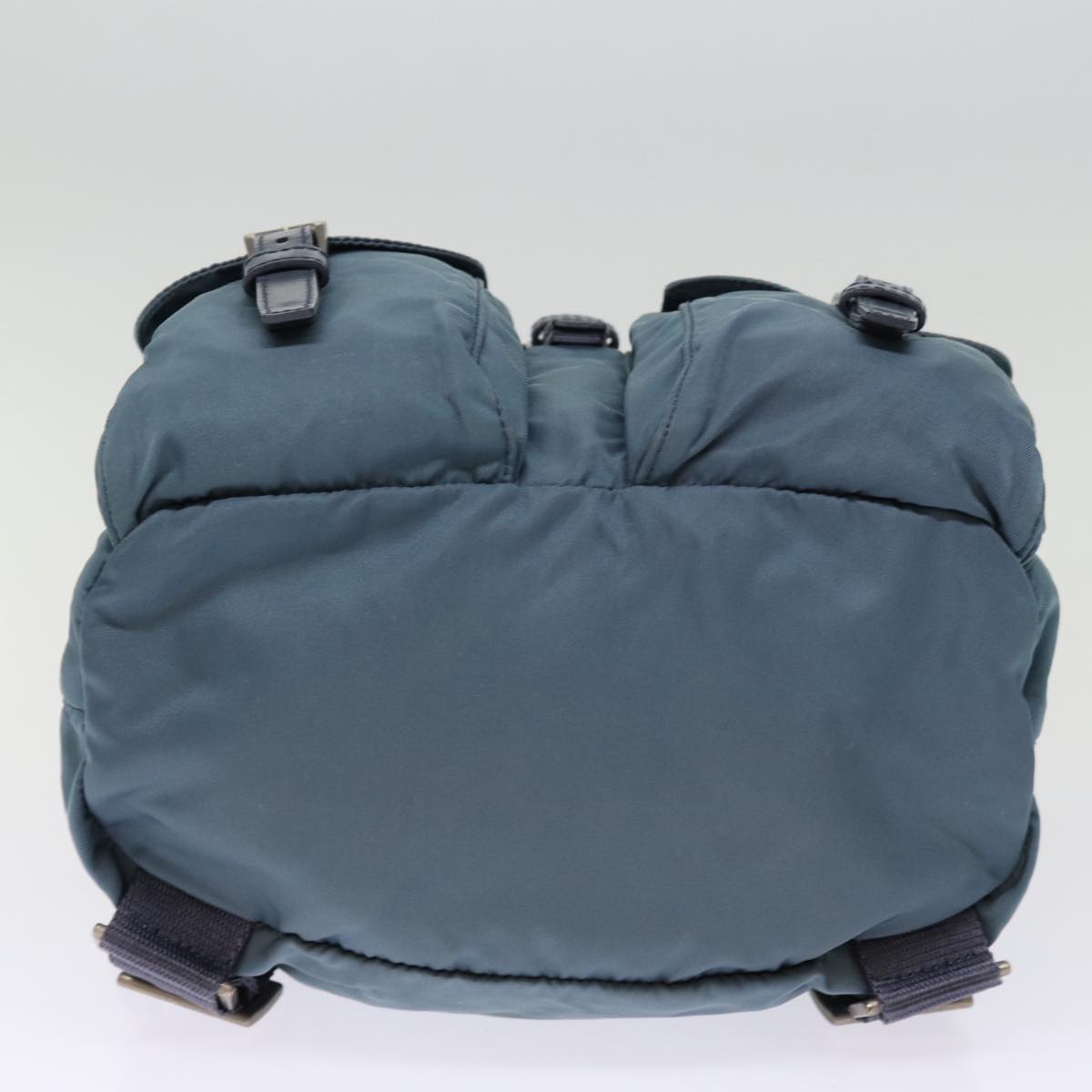 PRADA Backpack Nylon Turquoise Blue Auth 74468