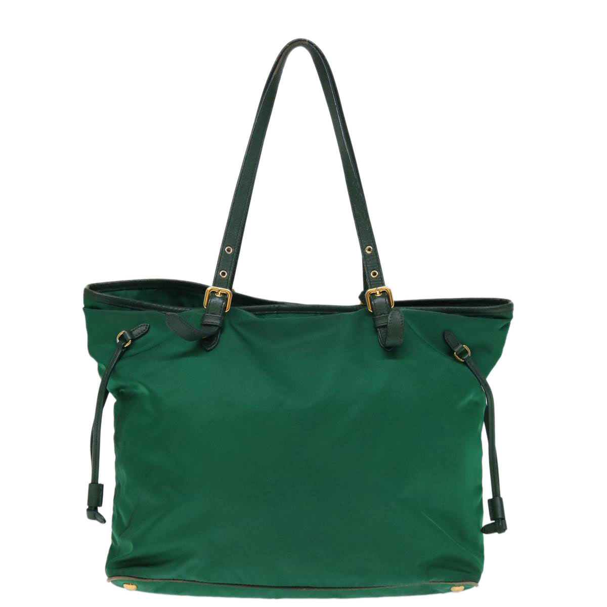PRADA Tote Bag Nylon Green Auth 74471