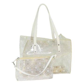 Salvatore Ferragamo Tote Bag Vinyl Clear Auth 74480