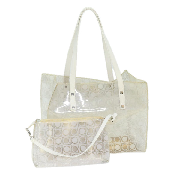 Salvatore Ferragamo Tote Bag Vinyl Clear Auth 74480