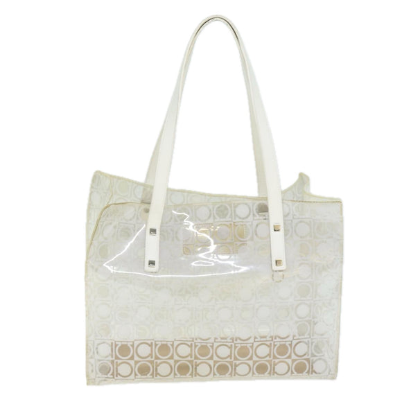 Salvatore Ferragamo Tote Bag Vinyl Clear Auth 74480