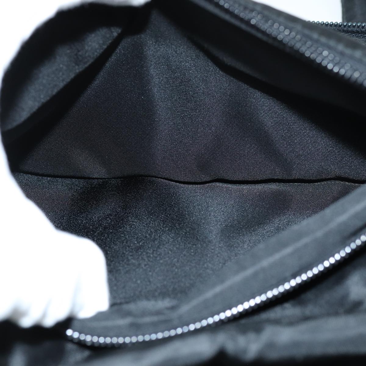 PRADA Hand Bag Nylon Black Auth 74481