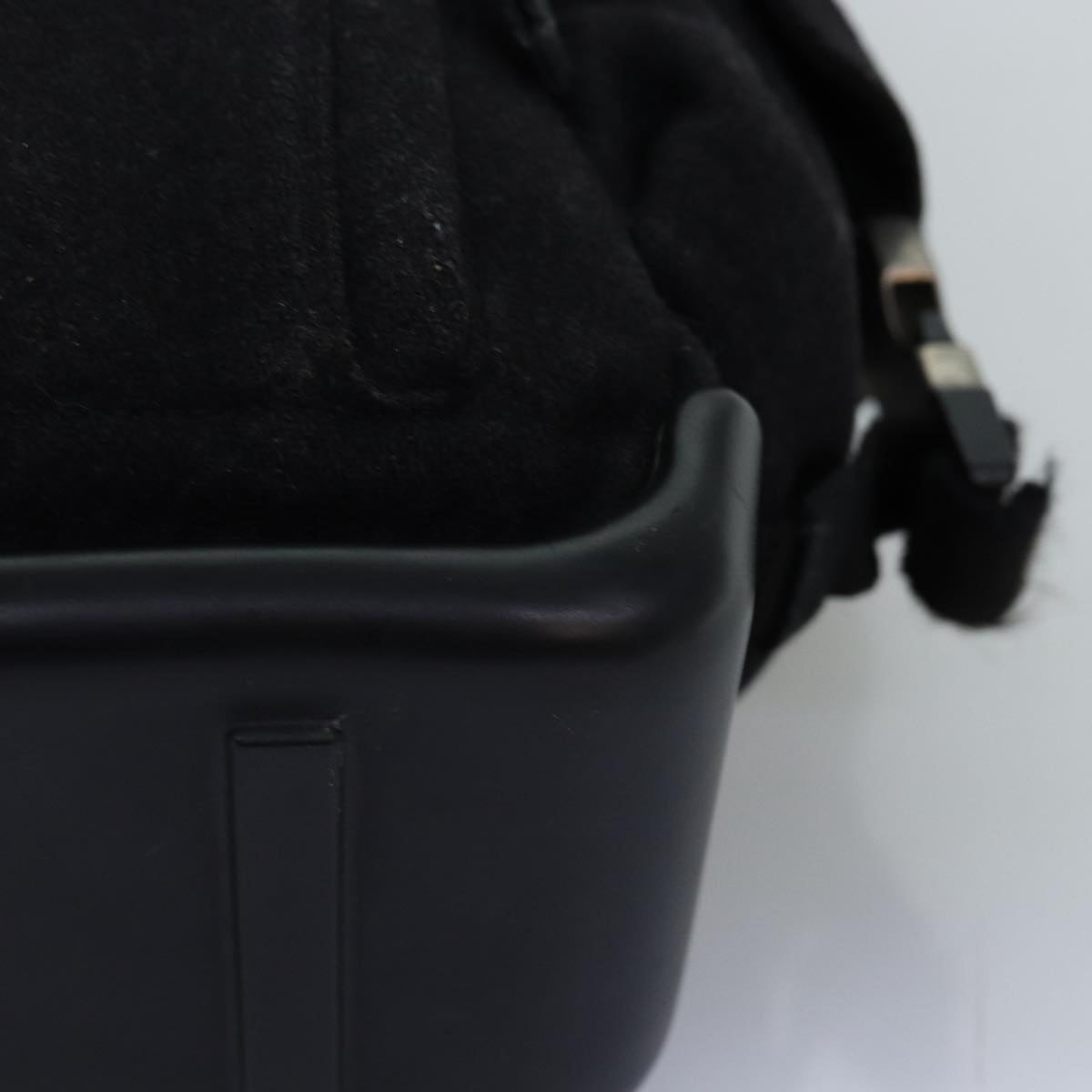 PRADA Shoulder Bag Canvas Black Auth 74482