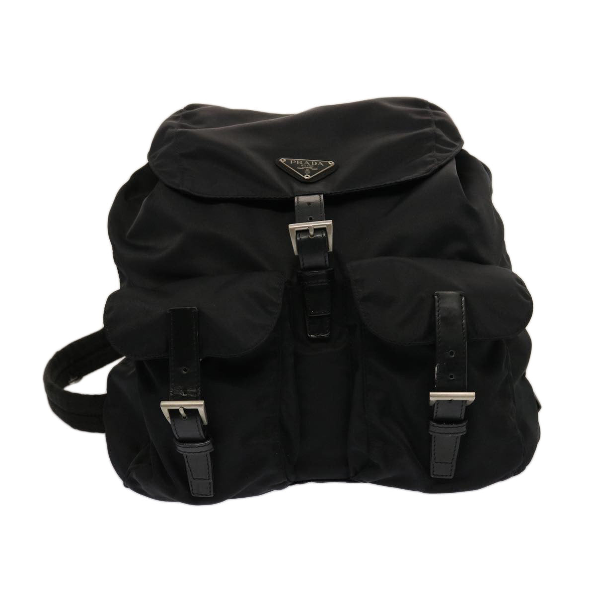 PRADA Backpack Nylon Black Auth 74483