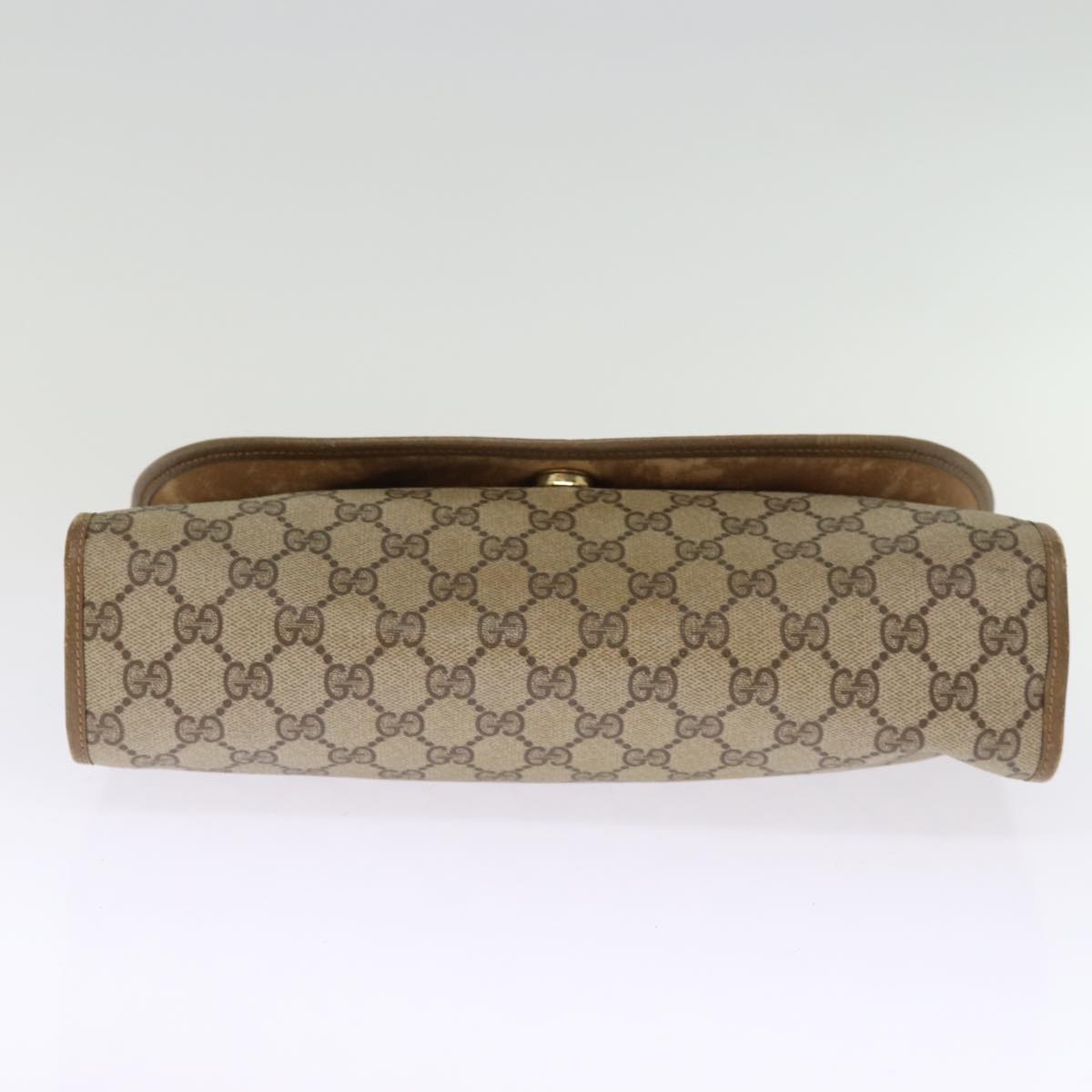 GUCCI GG Supreme Web Sherry Line Clutch Bag Beige Red Green 89 01 031 Auth 74490