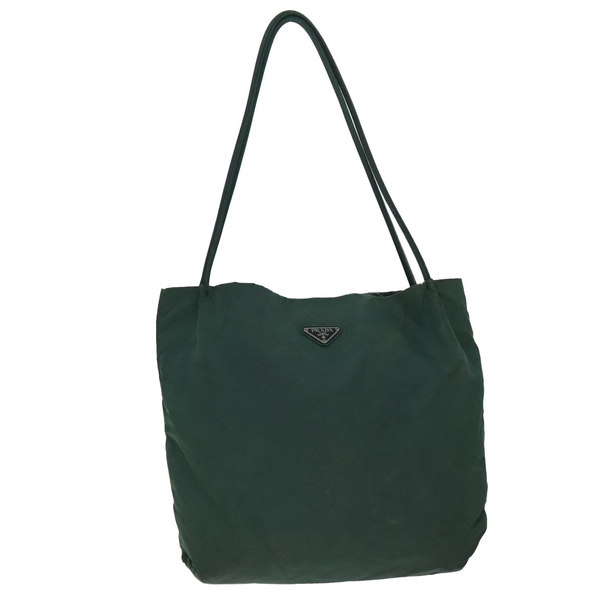 PRADA Tote Bag Nylon Green Auth 74540
