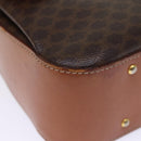 CELINE Macadam Canvas Hand Bag PVC 2way Brown Auth 74543-14