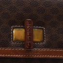 CELINE Macadam Canvas Hand Bag PVC 2way Brown Auth 74543-9