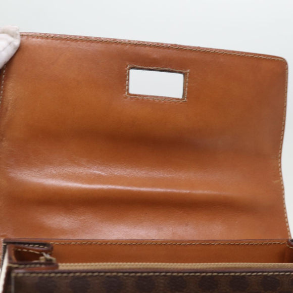 CELINE Macadam Canvas Hand Bag PVC 2way Brown Auth 74543