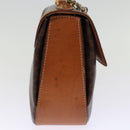 CELINE Macadam Canvas Hand Bag PVC 2way Brown Auth 74543-3