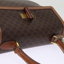 CELINE Macadam Canvas Hand Bag PVC 2way Brown Auth 74543-6