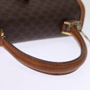 CELINE Macadam Canvas Hand Bag PVC 2way Brown Auth 74543-7