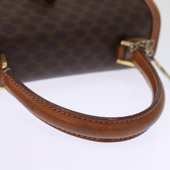 CELINE Macadam Canvas Hand Bag PVC 2way Brown Auth 74543