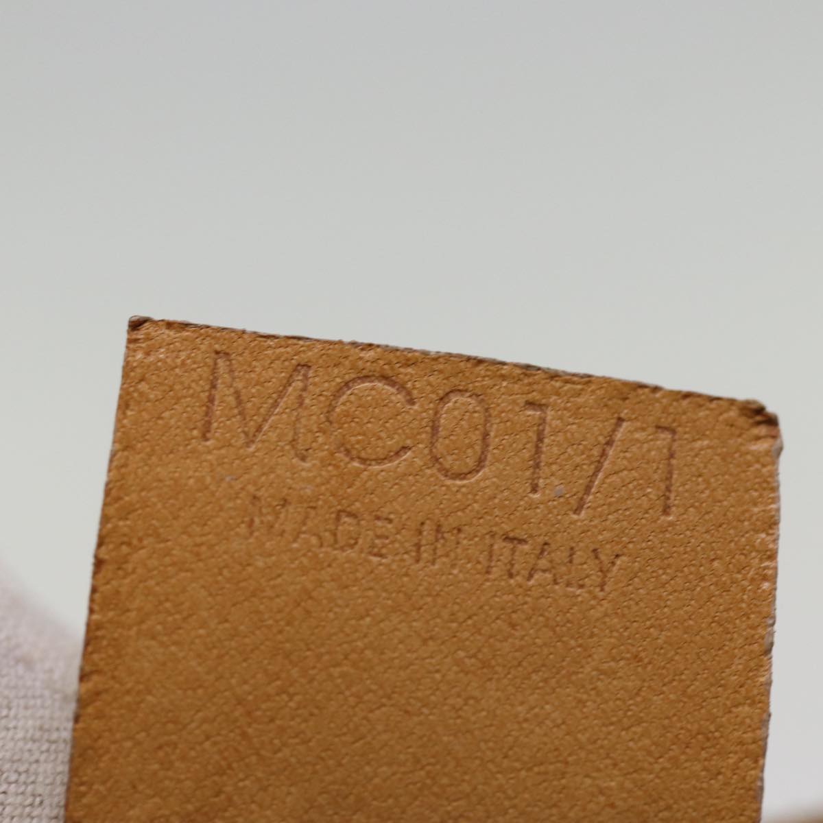 CELINE C Macadam Canvas Hand Bag Orange Auth 74546