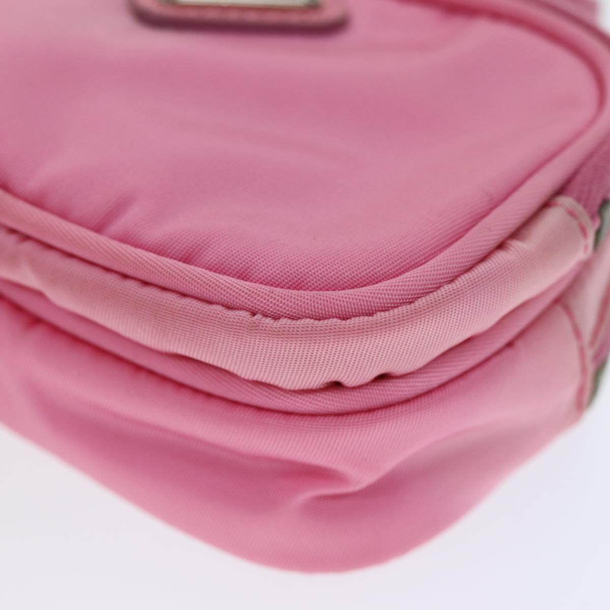 PRADA Hand Bag Nylon Pink Auth 74569