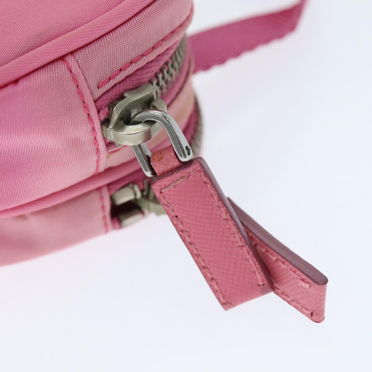 PRADA Hand Bag Nylon Pink Auth 74569