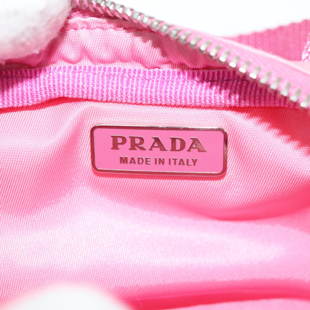 PRADA Hand Bag Nylon Pink Auth 74569