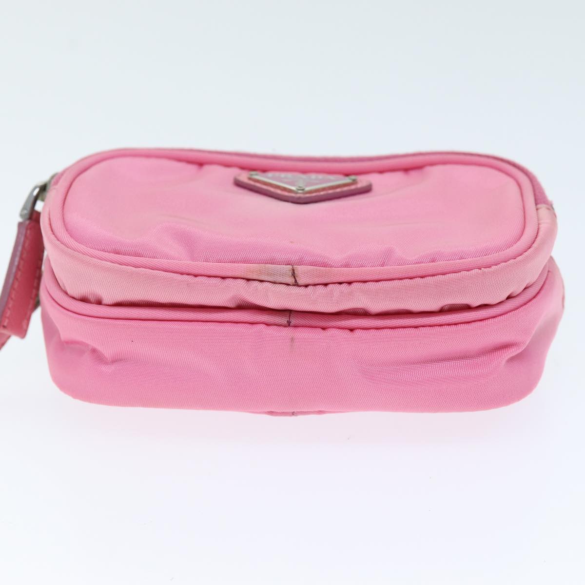 PRADA Hand Bag Nylon Pink Auth 74569