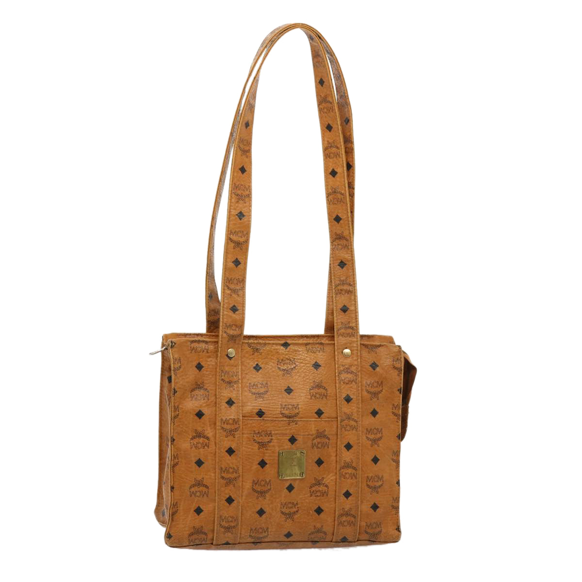 MCM Vicetos Logogram Tote Bag PVC Brown Auth 74571